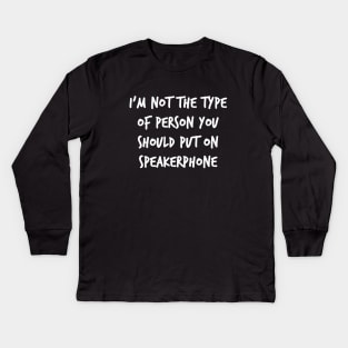 Speakerphone Kids Long Sleeve T-Shirt